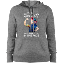 Load image into Gallery viewer, She's Beauty She's Grace She'll Punch You In The Place Hoodie Shirt
