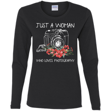 Load image into Gallery viewer, Just A Women Who Loves Photography Shirt Long Sleeve Shirt
