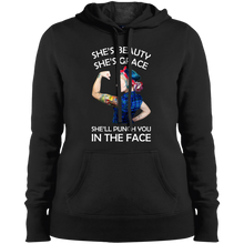 Load image into Gallery viewer, She's Beauty She's Grace She'll Punch You In The Place Hoodie Shirt
